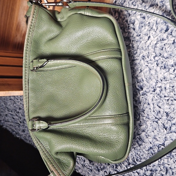Coach Olive Green Leather Satchel With Wallet 2 For One - Picture 10 of 16